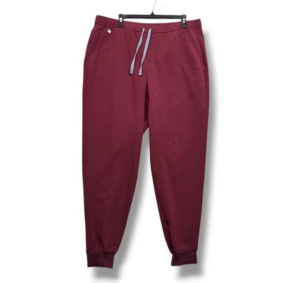 Figs Tansen Jogger Scrub Pants Mens XL STAIN Burgundy MXXSW2004 - Picture 1 of 10